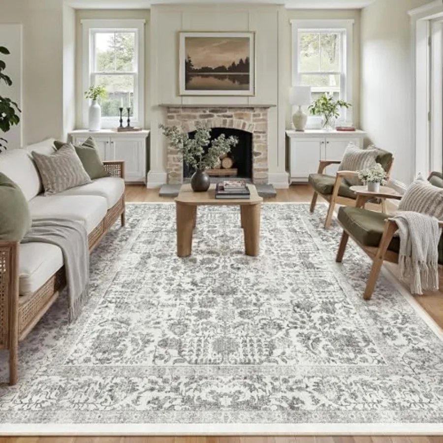 Black vintage distressed floral area rug 8x10, machine washable non-slip traditional indoor carpet for living room, bedroom, of
Black vintage distressed floral area rug 8x10, machine washable non-slip traditional indoor carpet for living room, bedroom, of