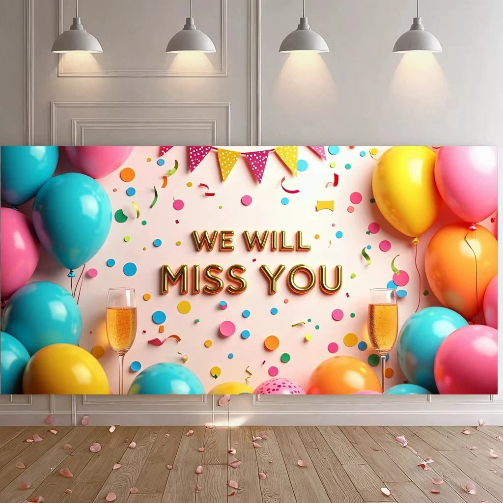 Farewell Party Backdrop Banner We Will Miss You Retirement Decoration Background Celebration Photography Banner Props
Farewell Party Backdrop Banner We Will Miss You Retirement Decoration Background Celebration Photography Banner Props