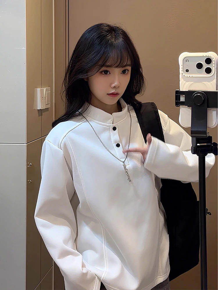 Американский свитшот с воротником хенли для мужчин и женщин, утепленный, с длинным рукавом, для пар, базовый слой, осень-зима
Американский свитшот с воротником хенли для мужчин и женщин, утепленный, с длинным рукавом, для пар, базовый слой, осень-зима