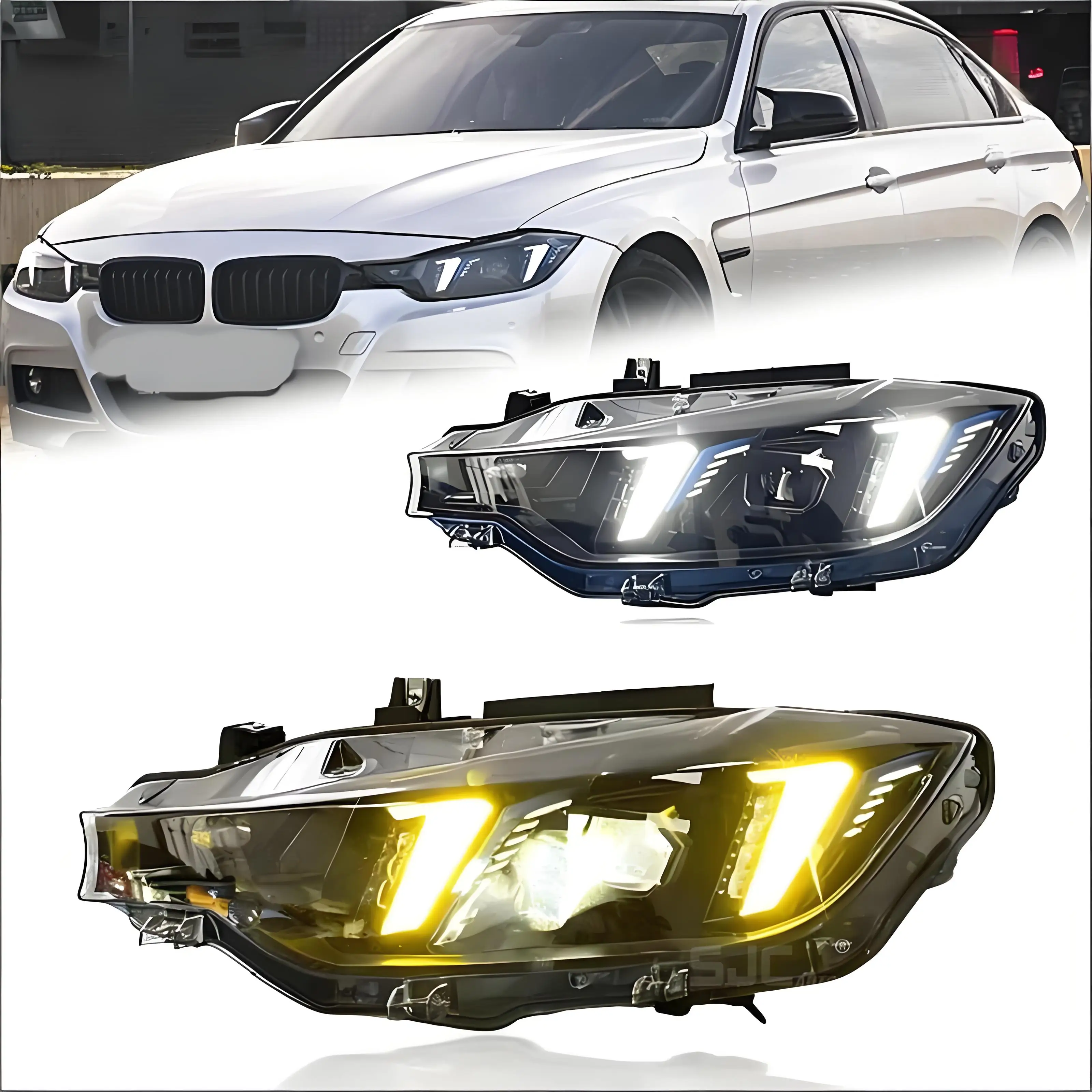 JY for BMW 3 Series F30 F35 2013-2015 Car Headlights With Snake-eye Style Design, Featuring Newly Upgraded LED Headlights.
JY for BMW 3 Series F30 F35 2013-2015 Car Headlights With Snake-eye Style Design, Featuring Newly Upgraded LED Headlights.