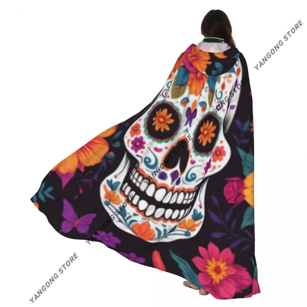 Witch Cloak Colorful Sugar Skull Halloween Cosplay Costume Unisex Adult Cloak Retro Ages Cape
Witch Cloak Colorful Sugar Skull Halloween Cosplay Costume Unisex Adult Cloak Retro Ages Cape
