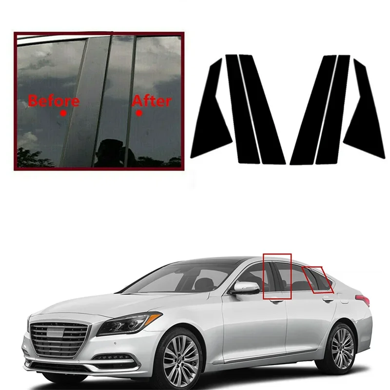 Fit For HYUNDAI GENESIS G80 2015-2022 6PCS Sedan Gloss Paino Black Door Side Moulding Cover Window Decor Trim BC Column Stickers
Fit For HYUNDAI GENESIS G80 2015-2022 6PCS Sedan Gloss Paino Black Door Side Moulding Cover Window Decor Trim BC Column Stickers