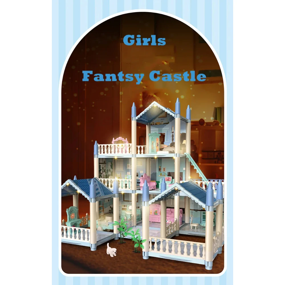 3D Assembly Doll House DIY Mini Model Girl Birthday Gift Toy House Children's Crossing House Villa Princess Castle Led Light
3D Assembly Doll House DIY Mini Model Girl Birthday Gift Toy House Children's Crossing House Villa Princess Castle Led Light