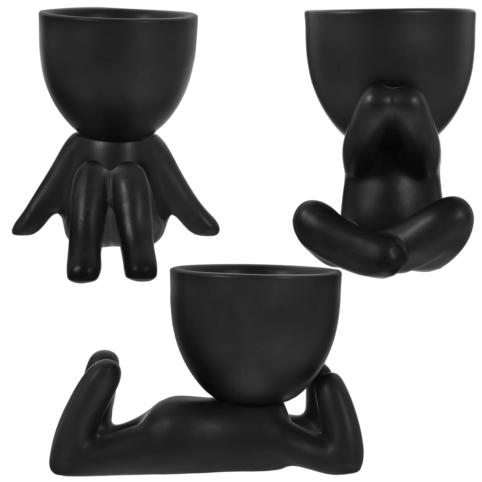 3Pcs Ceramic Human Figure Succulent Planter Pots Desktop Bonsai Flower Pot Small Plant Containers Office Decor
3Pcs Ceramic Human Figure Succulent Planter Pots Desktop Bonsai Flower Pot Small Plant Containers Office Decor
