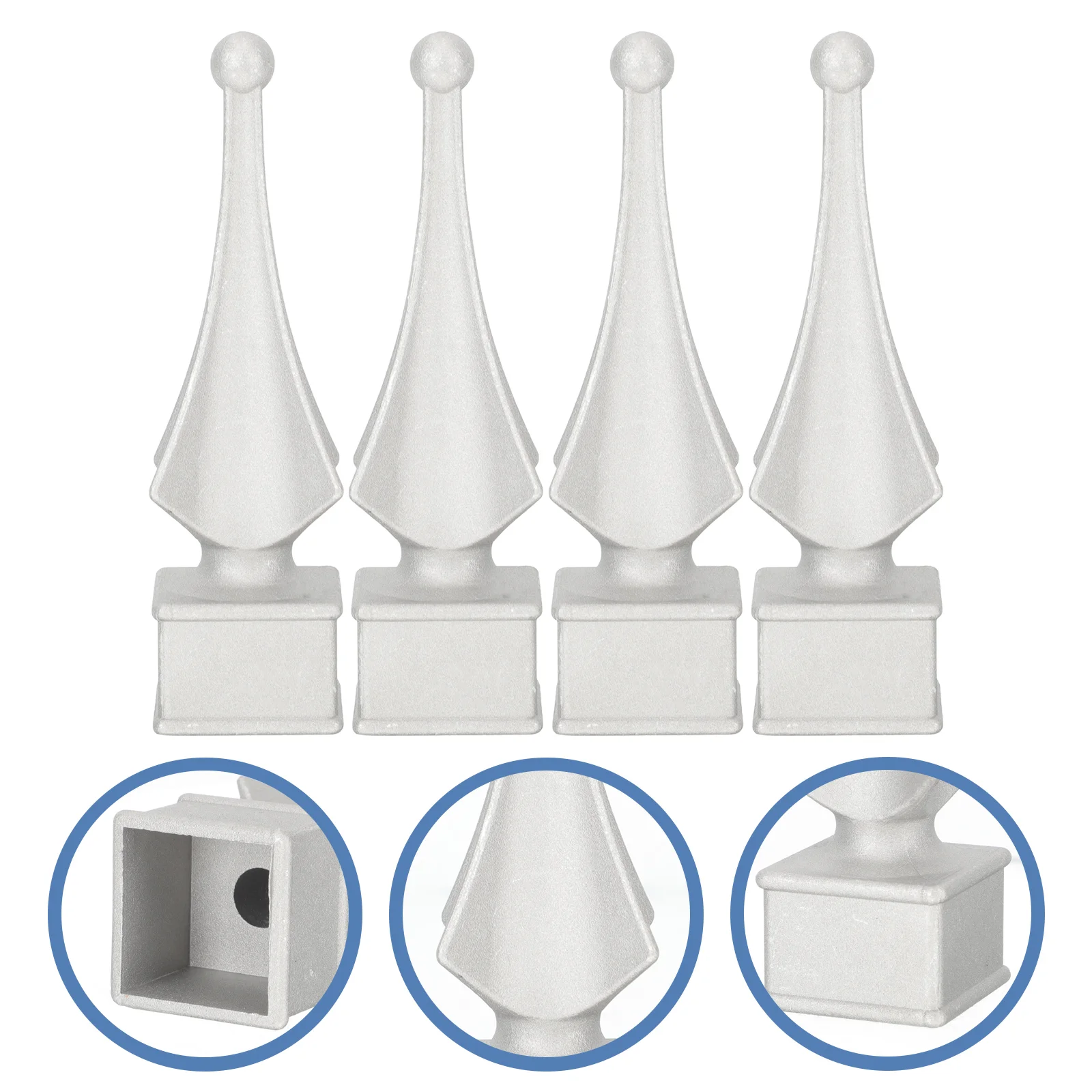 4 Pcs Fence Post Caps Metal Head Aluminum Spears The Accessories Ornamental Topper Alloy Heads Practical Finial
4 Pcs Fence Post Caps Metal Head Aluminum Spears The Accessories Ornamental Topper Alloy Heads Practical Finial