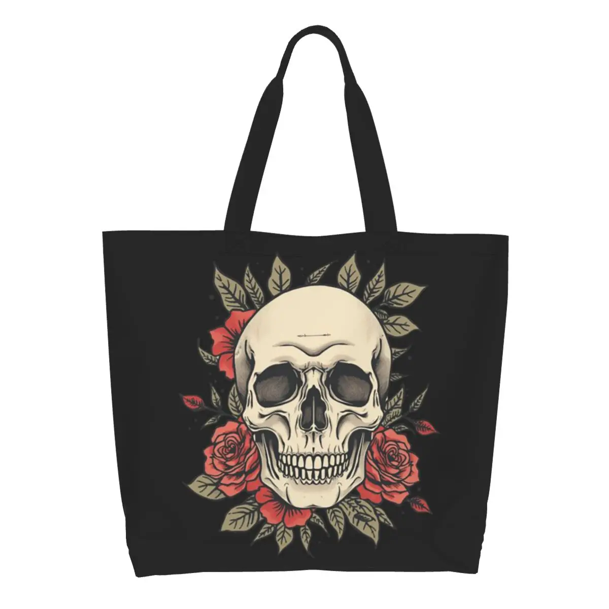 Vintage Grunge Gothic Skull Roses Shopping Tote Bag Canvas Large Capacity Shoulder Bags Shopper Grocery Handbag for Women
Vintage Grunge Gothic Skull Roses Shopping Tote Bag Canvas Large Capacity Shoulder Bags Shopper Grocery Handbag for Women