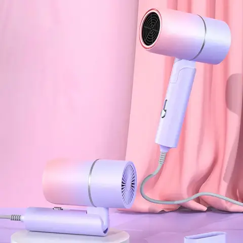 Portable Mini Folding Hairdryer 220V-240V 750W with Carrying Bag Hot Air Anion Hair Care for Home Travel Hair Dryer Blow Drier