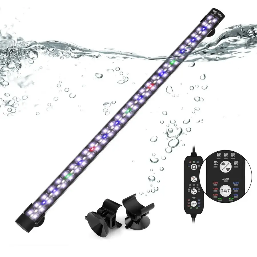 Submersible Aquarium Light for 24 to 43 Inch Fish Tank, 24 7 Cycle Fish Tank Light with Timer, Aquarium Plant Light with Full Sp
Submersible Aquarium Light for 24 to 43 Inch Fish Tank, 24 7 Cycle Fish Tank Light with Timer, Aquarium Plant Light with Full Sp