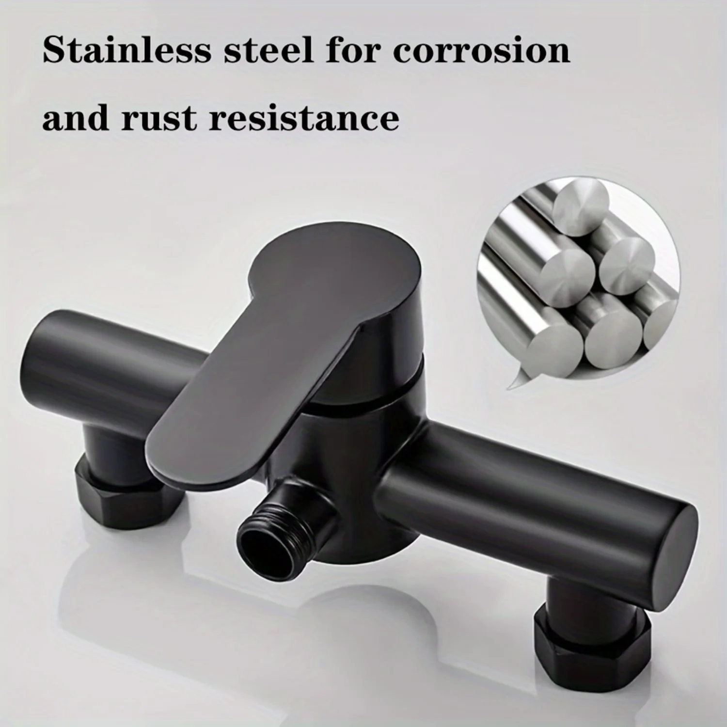 1pc 304 Black Shower Single Mixing Valve, Shower Room Bathroom Faucet Vale, Stainless Steel Shower Faucet Vale, Bathroom Access
1pc 304 Black Shower Single Mixing Valve, Shower Room Bathroom Faucet Vale, Stainless Steel Shower Faucet Vale, Bathroom Access