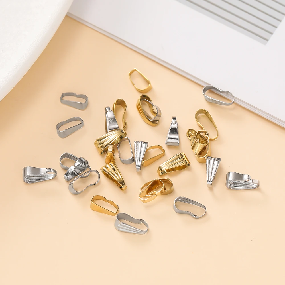 50Pcs Stainless Steel Stainless Steel Pinch Bail Clasps Melon Seeds Buckle For Necklace Hooks Clips Connector DIY Jewelry Making
50Pcs Stainless Steel Stainless Steel Pinch Bail Clasps Melon Seeds Buckle For Necklace Hooks Clips Connector DIY Jewelry Making