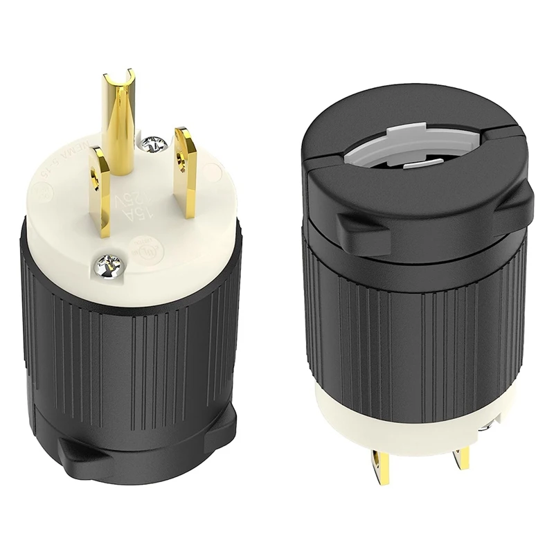 2PCS 5-15P Electrical Male Plug Ends Replacement 3 Prong Straight Blade Extension Cord Ends Plastic Video Mixer US Plug
2PCS 5-15P Electrical Male Plug Ends Replacement 3 Prong Straight Blade Extension Cord Ends Plastic Video Mixer US Plug