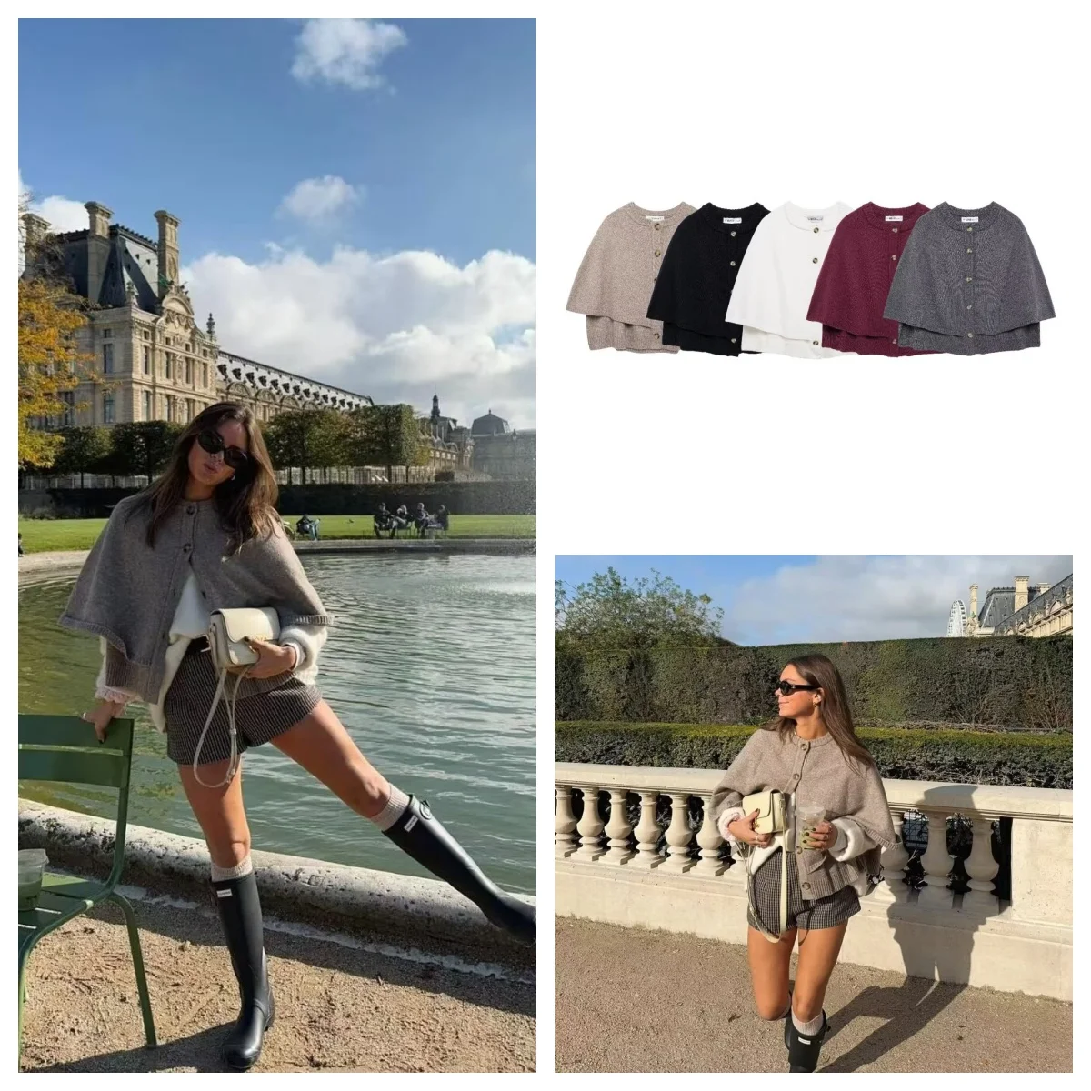 Популярная однобортная вязаная куртка в европейском и американском стиле AliExpress в стиле накидки
Популярная однобортная вязаная куртка в европейском и американском стиле AliExpress в стиле накидки