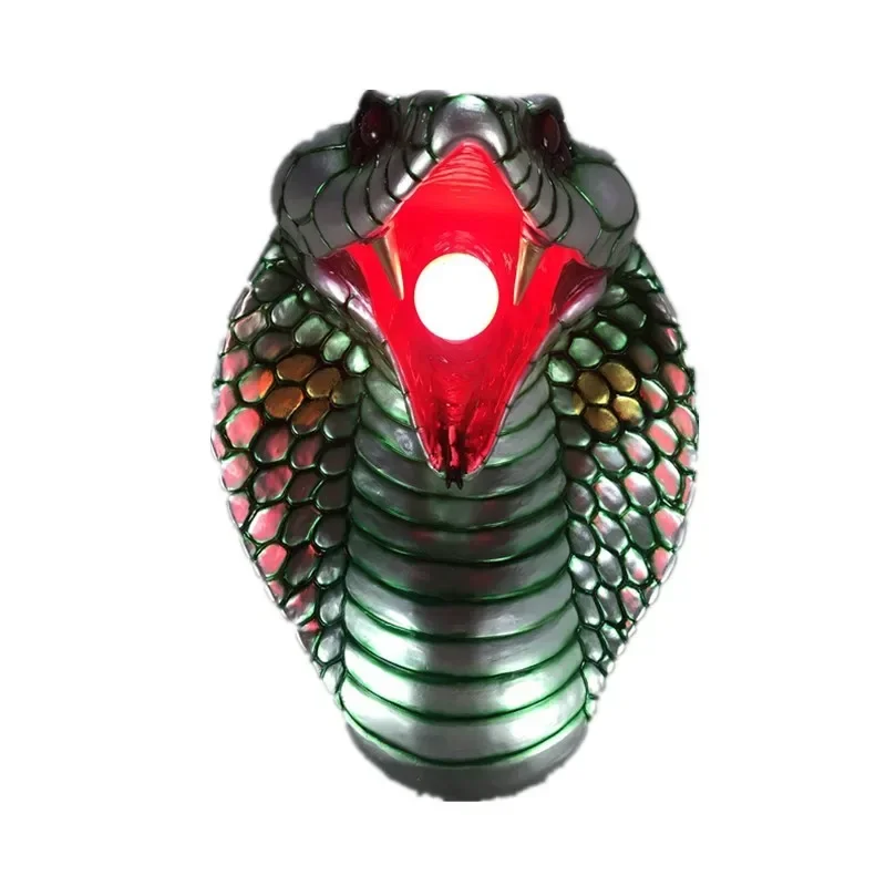 Bar Restaurant Restaurant BBQ Shop Creative Wall Decoration Snake Head Wall Decoration Model Light
Bar Restaurant Restaurant BBQ Shop Creative Wall Decoration Snake Head Wall Decoration Model Light
