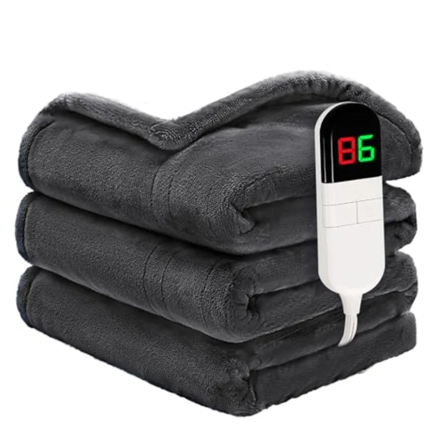 Heated Throw Blanket 50"×60" - Premium Cosy Soft Electric Blanket with 6 Heating LevelsFast Heating Flannel Sherpa Blanket for
Heated Throw Blanket 50"×60" - Premium Cosy Soft Electric Blanket with 6 Heating LevelsFast Heating Flannel Sherpa Blanket for