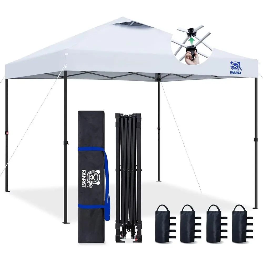 10x10 Silver-Coated Heavy Duty Pop-Up Tent with 1-Person Setup, Portable Shelter, Carry Bag, 8 Stakes, and 4 Weights (White)
10x10 Silver-Coated Heavy Duty Pop-Up Tent with 1-Person Setup, Portable Shelter, Carry Bag, 8 Stakes, and 4 Weights (White)