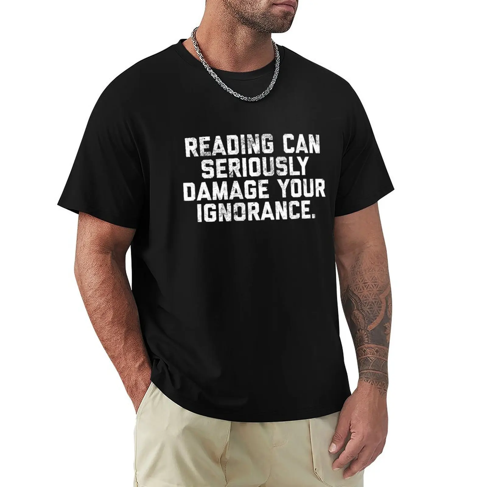 Reading damage ignorance Bookaholic distressed T-Shirt sports fans tops t shirt for men
Reading damage ignorance Bookaholic distressed T-Shirt sports fans tops t shirt for men