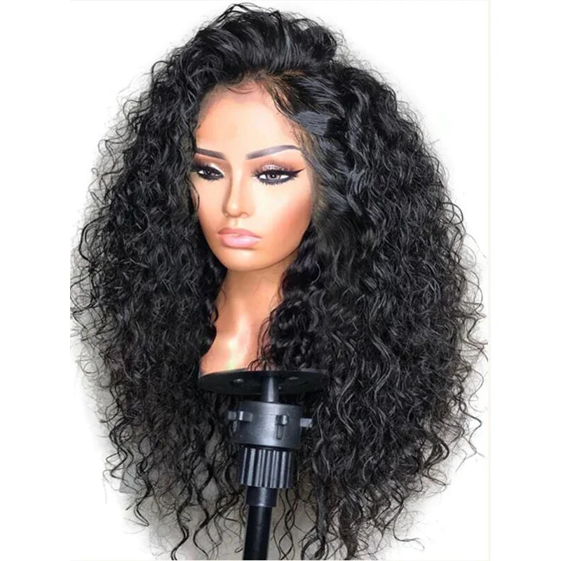 Soft 26Inch 180 Density Black Kinky Curly Lace Front Wigs For Women With Baby Hair Synthetic Fiber Deep Part Daily Wear Wigs
Soft 26Inch 180 Density Black Kinky Curly Lace Front Wigs For Women With Baby Hair Synthetic Fiber Deep Part Daily Wear Wigs