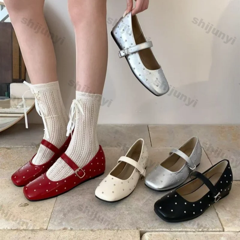 Women's Square Toe Shallow Ballet Single Shoes New Fashion Buckle Spring Autumn Mary Jane Ladies Round Toe Platform Casual Shoes
Women's Square Toe Shallow Ballet Single Shoes New Fashion Buckle Spring Autumn Mary Jane Ladies Round Toe Platform Casual Shoes