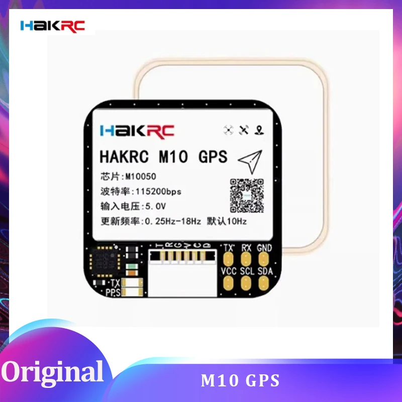 HAKRC M10 GPS Module with Compass Ceramic Antenna on-board LED Indicators 25x25mm for RC Airplane FPV Long Range
HAKRC M10 GPS Module with Compass Ceramic Antenna on-board LED Indicators 25x25mm for RC Airplane FPV Long Range