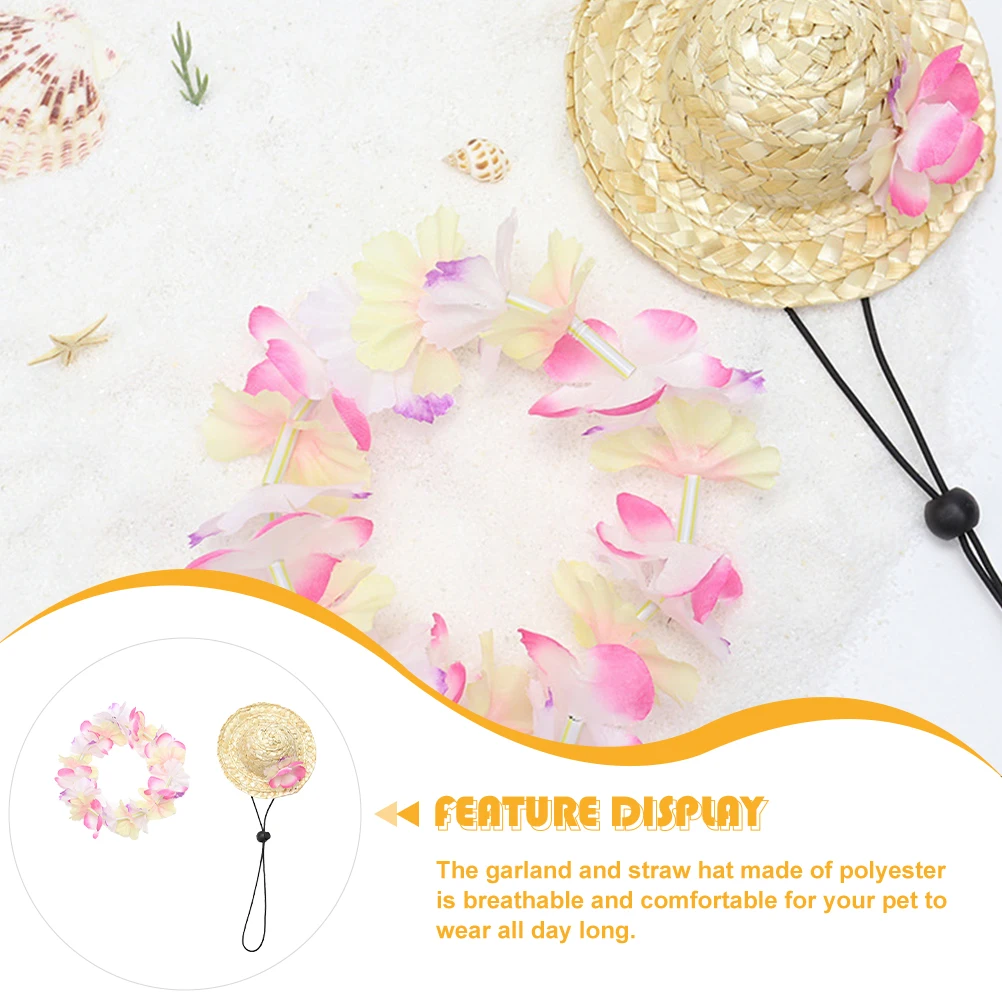 Vacation Clothing Dog Hat Garland Straw Polyester Breathable Adjustable Summer Wear Hawaiian Style Eye-Catching for Small Dogs
Vacation Clothing Dog Hat Garland Straw Polyester Breathable Adjustable Summer Wear Hawaiian Style Eye-Catching for Small Dogs