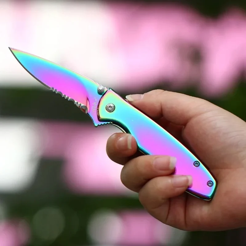 Tekut Fairy LK5035A Colorful Folding Knife 7Cr17MoV Blade With Stainless Steel Handle Collection Camping Hunting Gift Knives
Tekut Fairy LK5035A Colorful Folding Knife 7Cr17MoV Blade With Stainless Steel Handle Collection Camping Hunting Gift Knives