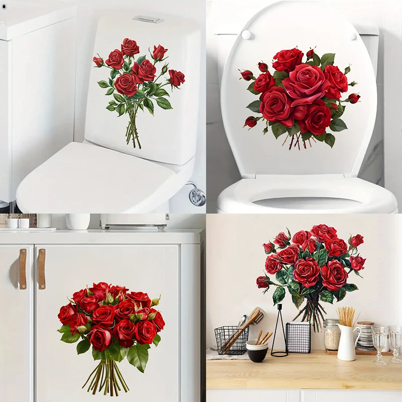 Romantic Red Roses Stickers, Bedroom Entryway Living Room Porch Home Decoration Wall Stickers, Removable Stickers
Romantic Red Roses Stickers, Bedroom Entryway Living Room Porch Home Decoration Wall Stickers, Removable Stickers