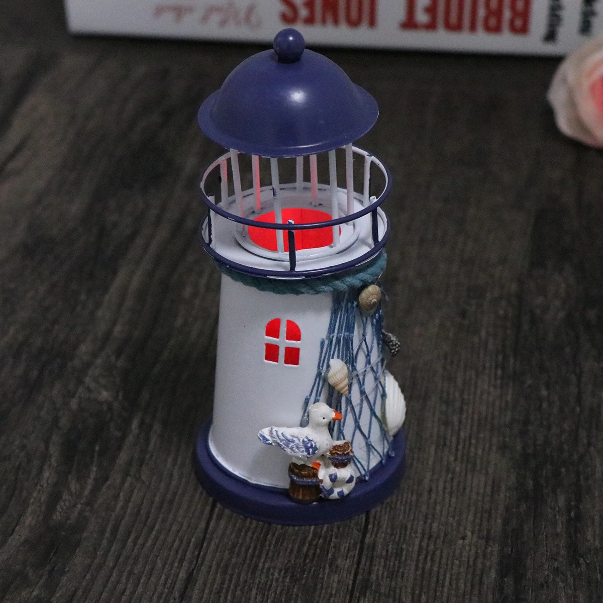 Lighthouse Decorative Ornaments Hollow Metal Vintage Tealight Holder Durable Reusable Party House Decoration
Lighthouse Decorative Ornaments Hollow Metal Vintage Tealight Holder Durable Reusable Party House Decoration