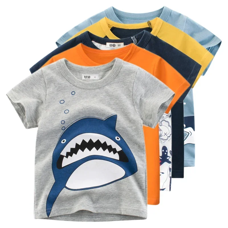 Boys Cartoon Shark Print T-shirts Kids Clothes T Shirt for Boy Children Summer Short Sleeve Cotton Tops Clothing Dropshipping
Boys Cartoon Shark Print T-shirts Kids Clothes T Shirt for Boy Children Summer Short Sleeve Cotton Tops Clothing Dropshipping