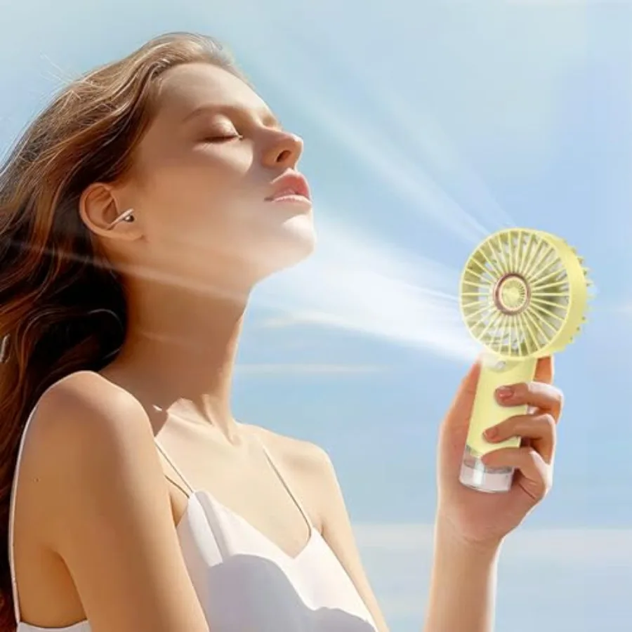 Mini Handheld Fan With Water Mist, Outdoor Portable Misting Fan Rechargeable, Water Spray, Hand Held, 2000mAh Battery Powered,
Mini Handheld Fan With Water Mist, Outdoor Portable Misting Fan Rechargeable, Water Spray, Hand Held, 2000mAh Battery Powered,