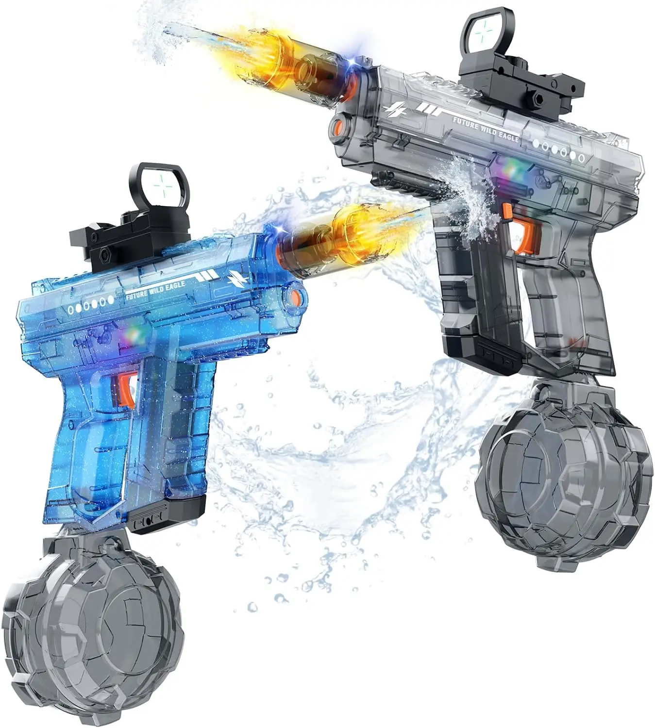 Electric Water Gun 2 Pack, Light Up Automatic Squirt Toy, 800CC Large Capacity, 26-33 FT Long Range for Outdoor Beach Pool Party
Electric Water Gun 2 Pack, Light Up Automatic Squirt Toy, 800CC Large Capacity, 26-33 FT Long Range for Outdoor Beach Pool Party