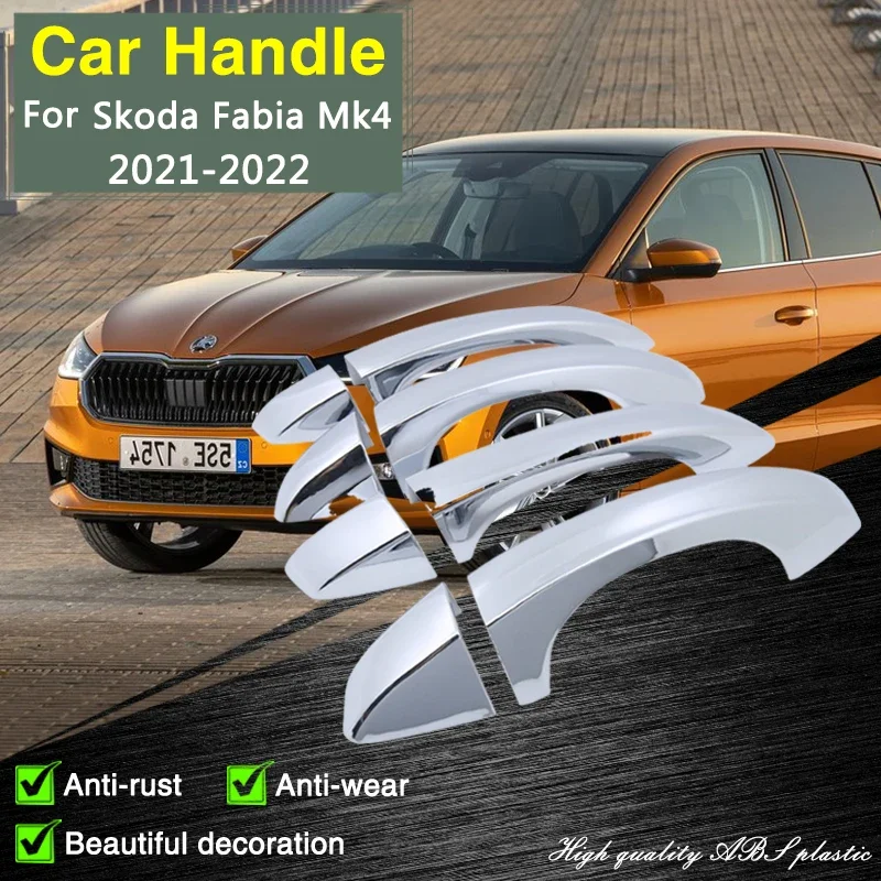 Хромированная накладка на дверную ручку для Skoda Fabia Mk4 2021 2022, аксессуары для стайлинга автомобиля, внешний декор, защитная пленка, креативная наклейка
Хромированная накладка на дверную ручку для Skoda Fabia Mk4 2021 2022, аксессуары для стайлинга автомобиля, внешний декор, защитная пленка, креативная наклейка