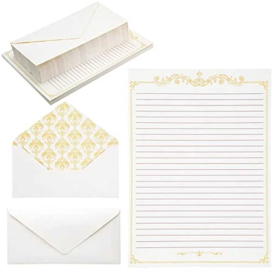 150 Sheets Vintage Stationery Paper and Envelopes Letter Set Includes 100 Vintage Letter Writing Paper and 50 Envelope for Offi
150 Sheets Vintage Stationery Paper and Envelopes Letter Set Includes 100 Vintage Letter Writing Paper and 50 Envelope for Offi