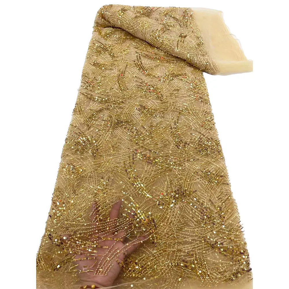 African Sequins Beaded Lace Fabrics 2023 High Quality Sequence Embroidery French Nigerian Lace Fabric For Wedding Sewing X68019
African Sequins Beaded Lace Fabrics 2023 High Quality Sequence Embroidery French Nigerian Lace Fabric For Wedding Sewing X68019