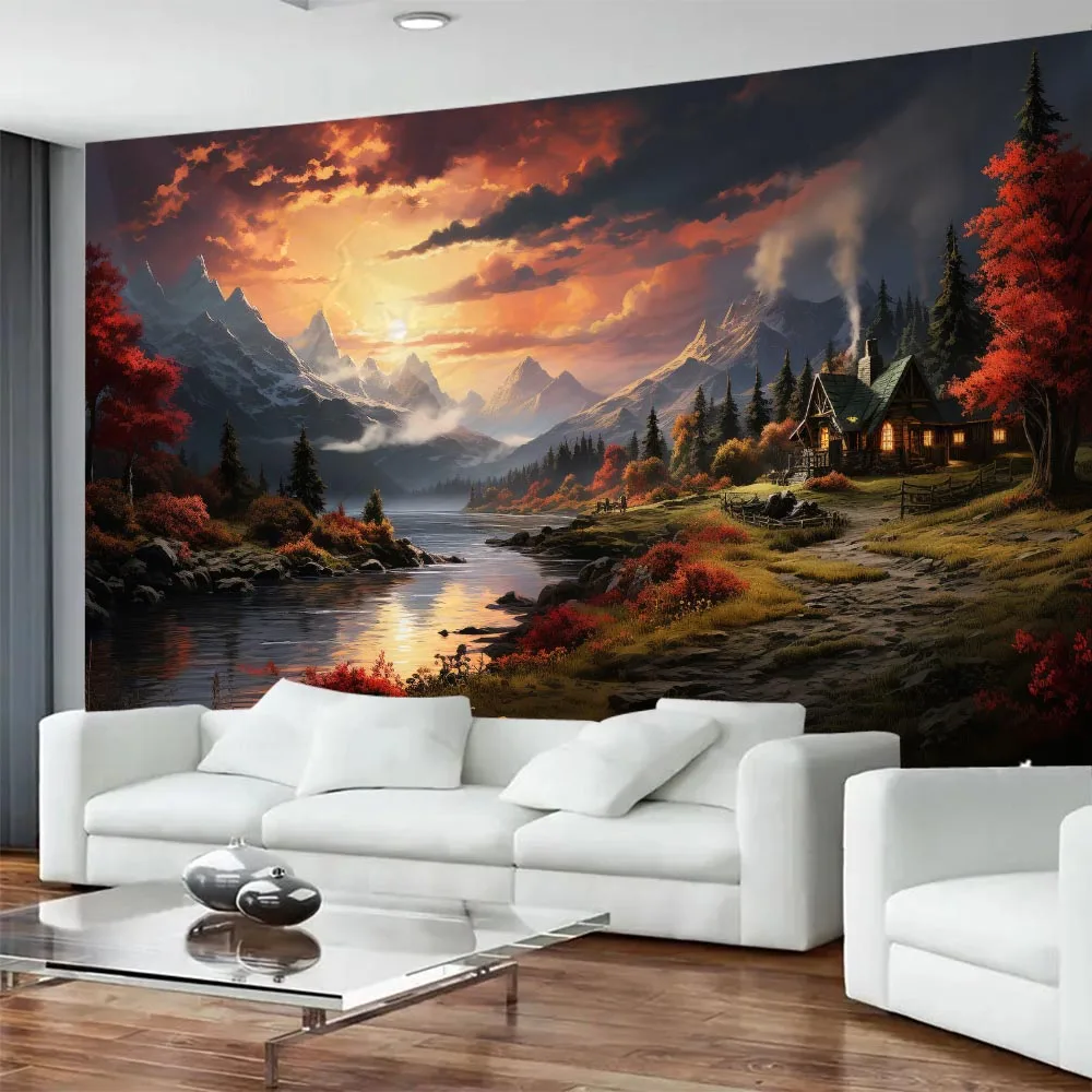 Living Room Landscape Wall Hanging Tapestry Dreamy Forest Wooden House - Anti fouling and Easy to Clean - Home Decoration
Living Room Landscape Wall Hanging Tapestry Dreamy Forest Wooden House - Anti fouling and Easy to Clean - Home Decoration