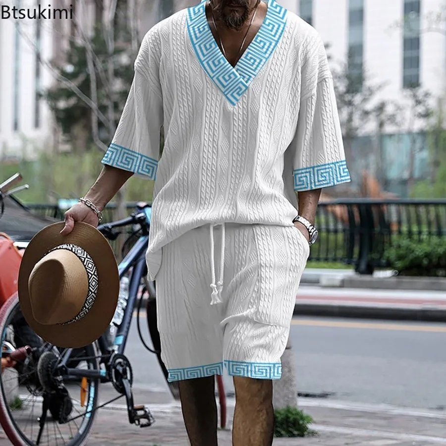 2026 New Men's Fashion 2-piece Short-sleeved Set Summer Light Luxury and Simple 3D Digital Printing Personalized Street Style
2026 New Men's Fashion 2-piece Short-sleeved Set Summer Light Luxury and Simple 3D Digital Printing Personalized Street Style