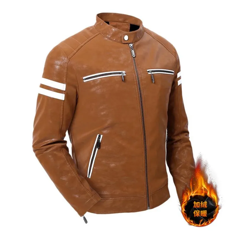 New Leather Jacket Men Winter Autumn Men's Motorcycle Jacket Outwear Male Coat Fleece leather jacke
New Leather Jacket Men Winter Autumn Men's Motorcycle Jacket Outwear Male Coat Fleece leather jacke