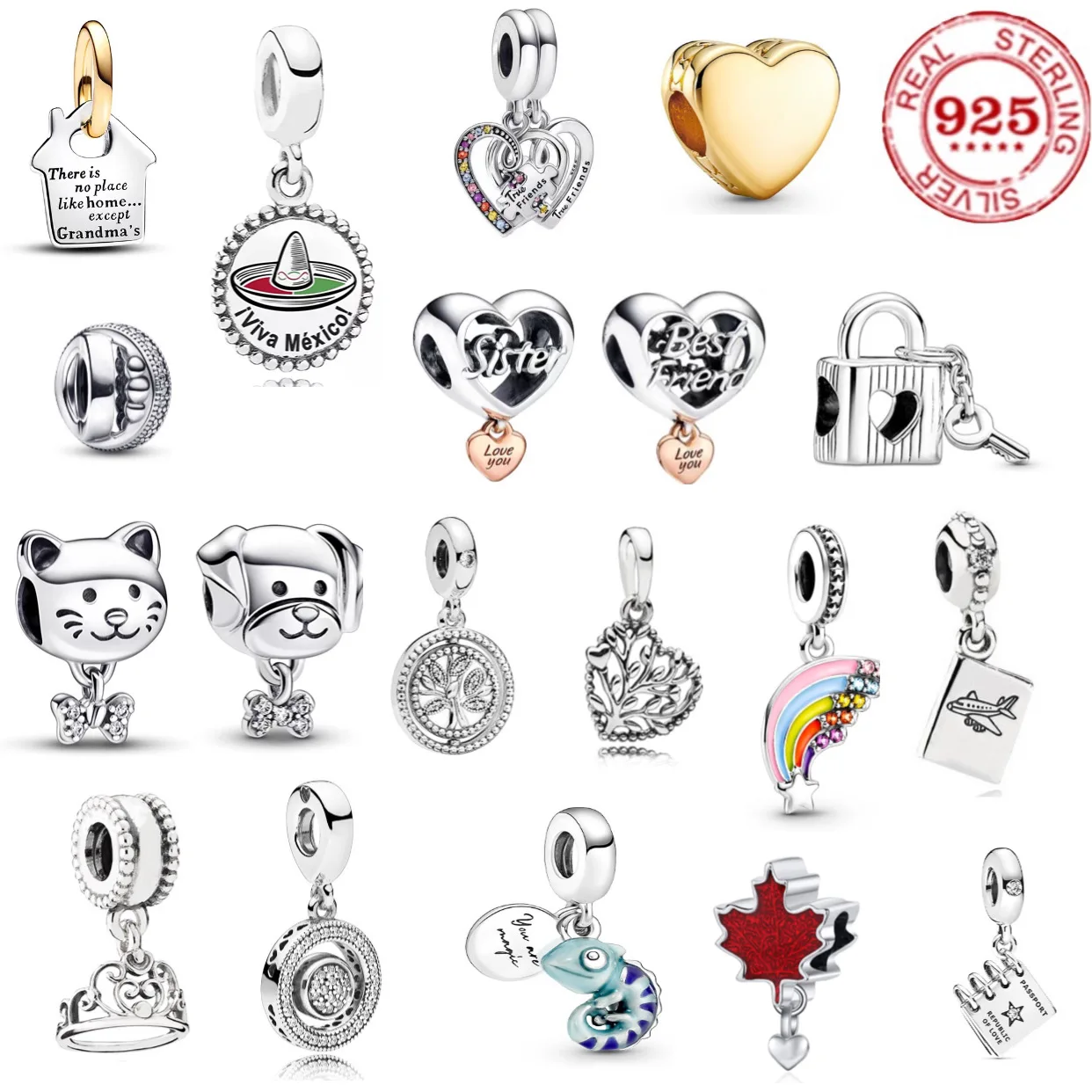 Sparkling 100%925 sterling silver Lizard Christmas Tree Cat Dog Rainbow Charm Beads Lady Diy Sweet Jewelry birthday gift
Sparkling 100%925 sterling silver Lizard Christmas Tree Cat Dog Rainbow Charm Beads Lady Diy Sweet Jewelry birthday gift
