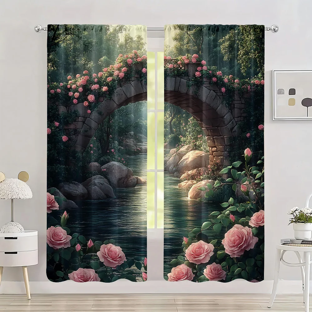 2pc, Background Curtain Pink Rose and Arch Bridge Versatile Polyester Fabric,Without Electricity Spring Party & Holiday Decor
2pc, Background Curtain Pink Rose and Arch Bridge Versatile Polyester Fabric,Without Electricity Spring Party & Holiday Decor