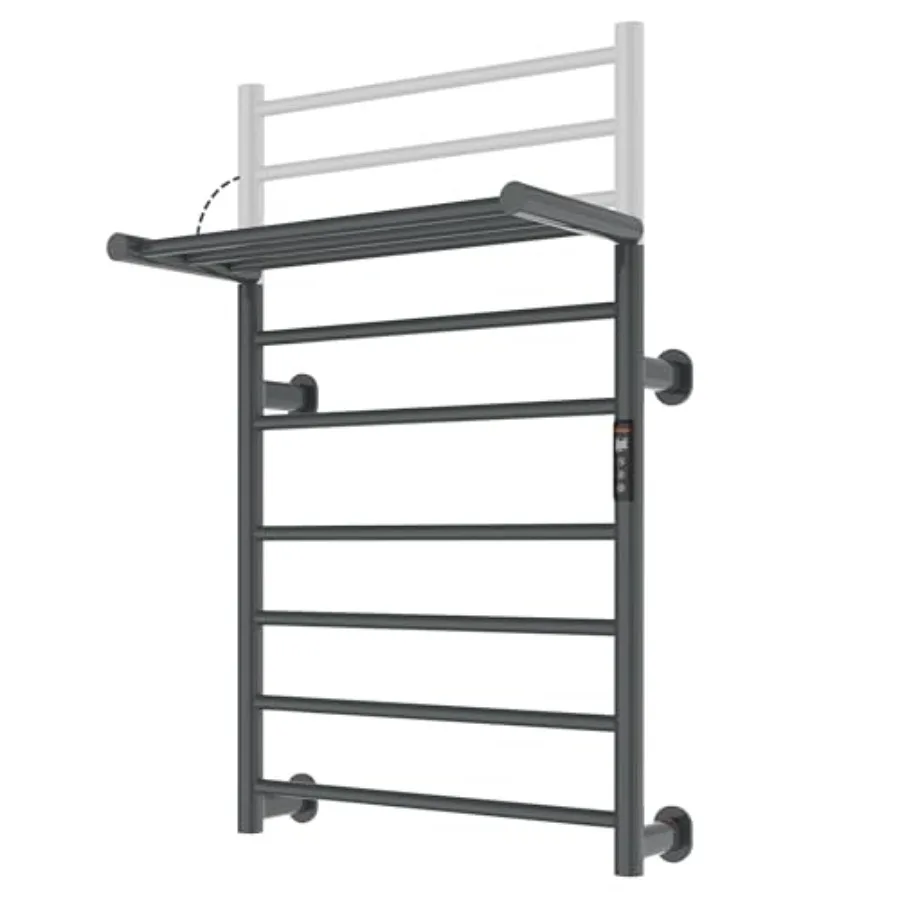 Foldable Heated Towel Rack for Bathroom, Aluminum Alloy, Twilight Gray, Dual-Zone Heating with Timer and GFCI Safety
Foldable Heated Towel Rack for Bathroom, Aluminum Alloy, Twilight Gray, Dual-Zone Heating with Timer and GFCI Safety