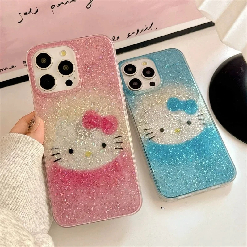 Cute Gradient Hello Kitty Bow Luxury KT Bling Glitter Phone Case For iPhone 13 14 15 16 Pro Max Cartoon Cute Pink Glitter Cover
Cute Gradient Hello Kitty Bow Luxury KT Bling Glitter Phone Case For iPhone 13 14 15 16 Pro Max Cartoon Cute Pink Glitter Cover