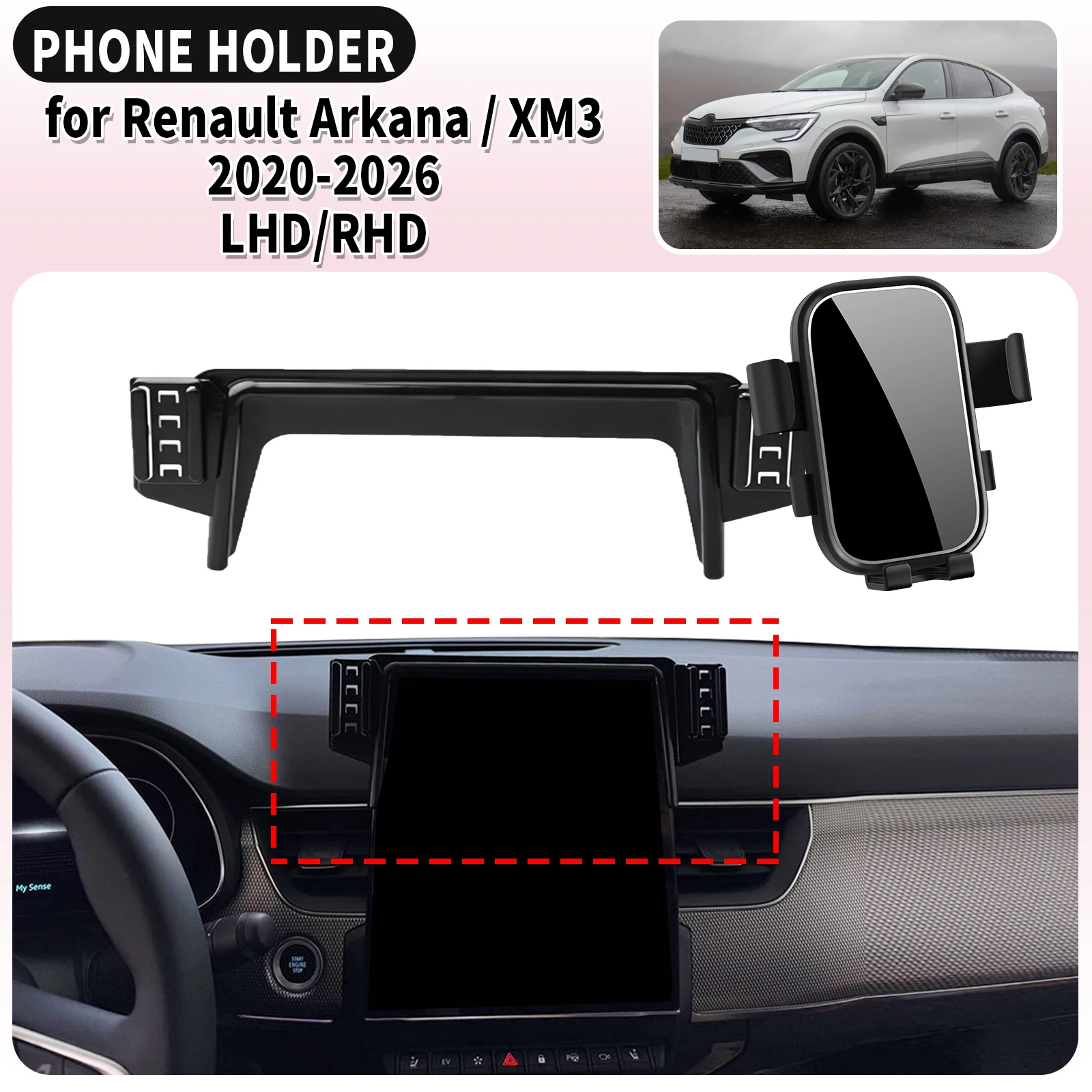 for Renault Arkana XM3 2020 2021 2022 2023 2024 2025 2026 Dedicated Screen Clip Phone Mount Auto Accessories
for Renault Arkana XM3 2020 2021 2022 2023 2024 2025 2026 Dedicated Screen Clip Phone Mount Auto Accessories