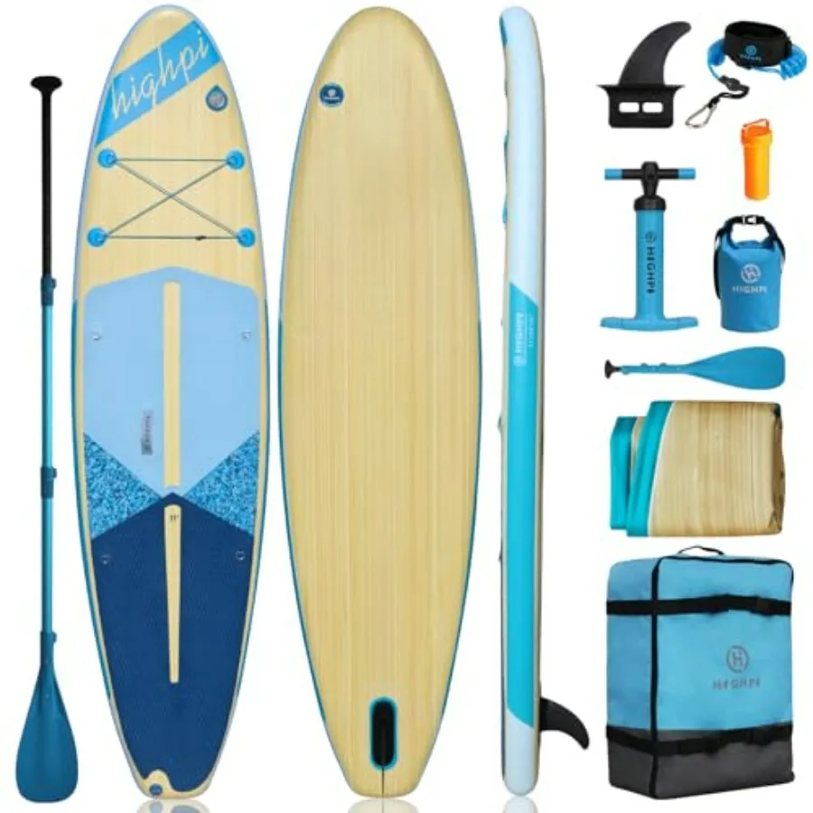 Inflatable Stand Up Paddle Board for Youth and Adults Wide SUP with PVC Drop-Stitch Material, Blue/Gray, Ultra-Stable Lightweig
Inflatable Stand Up Paddle Board for Youth and Adults Wide SUP with PVC Drop-Stitch Material, Blue/Gray, Ultra-Stable Lightweig