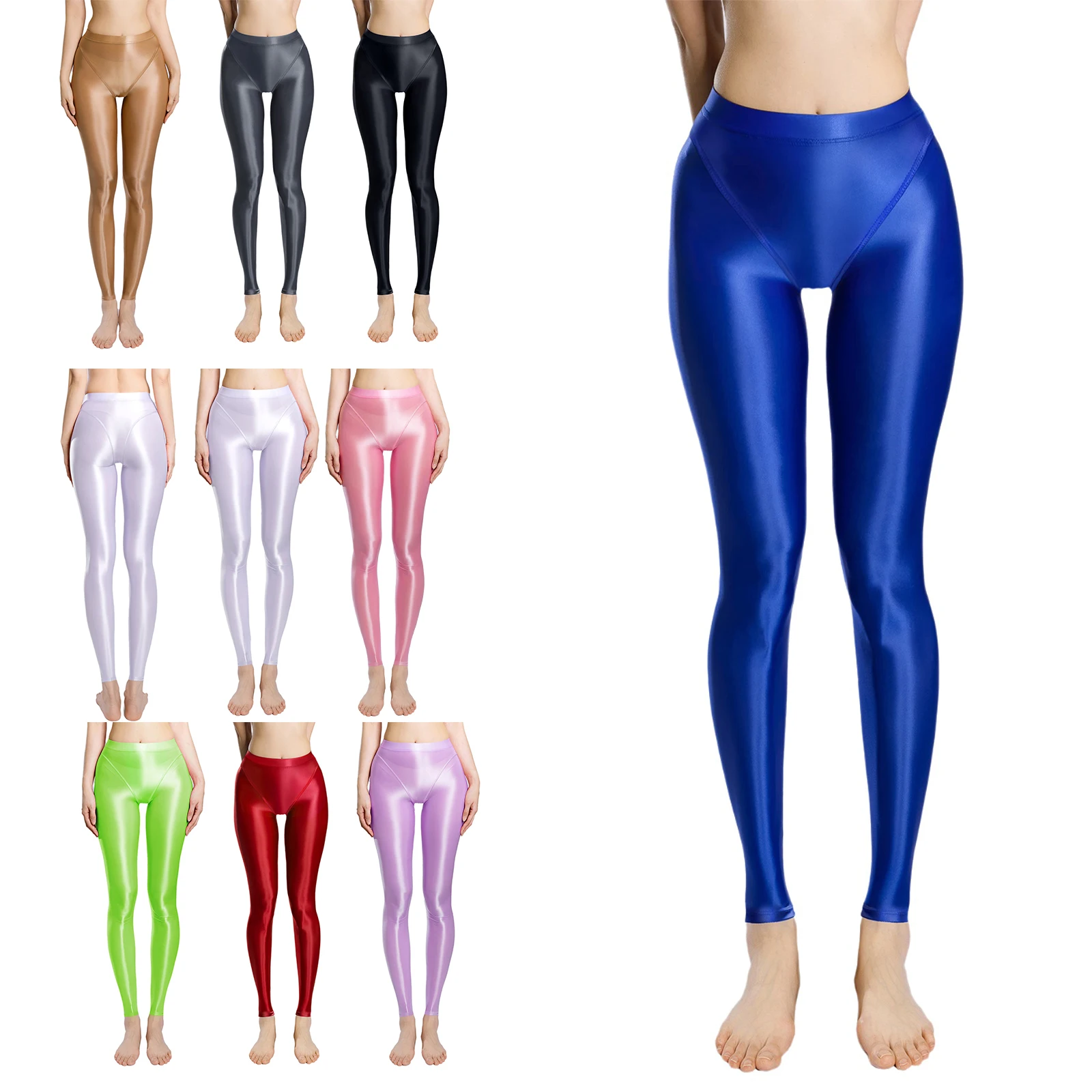 Womens Glossy Sheer High Waist Leggings Oil Shiny Stretch Control Top Yoga Pants Workout Fitness Athletic Skinny Pants Baselayer
Womens Glossy Sheer High Waist Leggings Oil Shiny Stretch Control Top Yoga Pants Workout Fitness Athletic Skinny Pants Baselayer