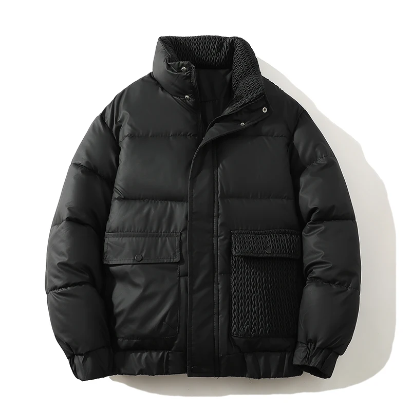 Winter Men Cotton-Padded Jacket Man Baseball Collar Diamond Pattern Parkas Male Retro Casual Loose Coat Men Black Warm Outerwear
Winter Men Cotton-Padded Jacket Man Baseball Collar Diamond Pattern Parkas Male Retro Casual Loose Coat Men Black Warm Outerwear