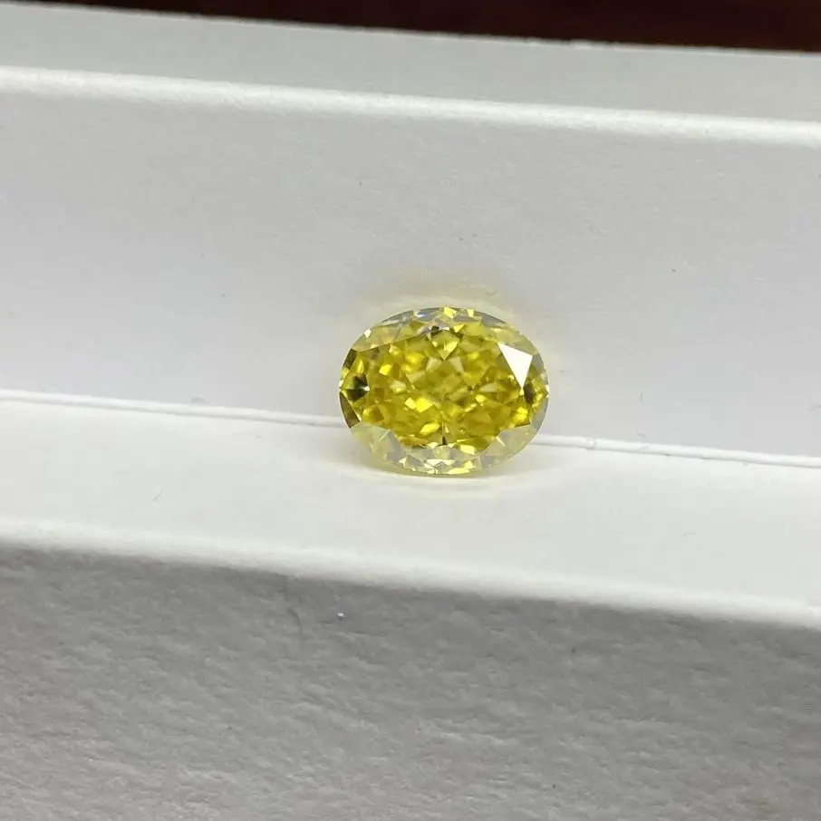 Fancy Vivid Yellow 9x11mm 5cts VVS1 Lab Created Oval Cut Moissanite Diamond Gemstone
Fancy Vivid Yellow 9x11mm 5cts VVS1 Lab Created Oval Cut Moissanite Diamond Gemstone