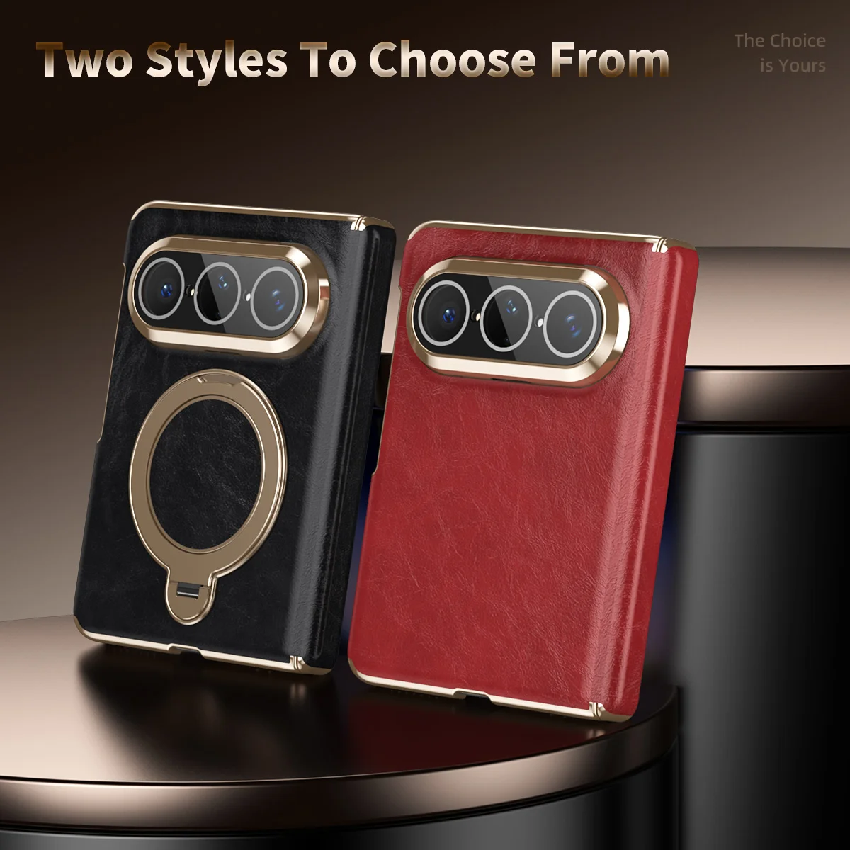 Premium Oil Wax Texture Leather Case for Huawei Pura X Max Dual-Axis Hinge Lens Protection Rotatable Ring Stand Cover
Premium Oil Wax Texture Leather Case for Huawei Pura X Max Dual-Axis Hinge Lens Protection Rotatable Ring Stand Cover