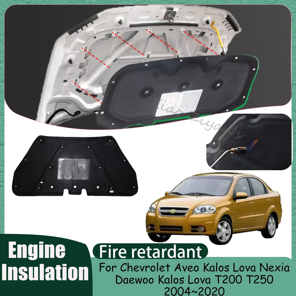 For Chevrolet Aveo Kalos Lova Nexia Daewoo Kalos Lova T200 T250 2004~2020 Car Hood Sound and Heat Insulation Pad Accessories
For Chevrolet Aveo Kalos Lova Nexia Daewoo Kalos Lova T200 T250 2004~2020 Car Hood Sound and Heat Insulation Pad Accessories