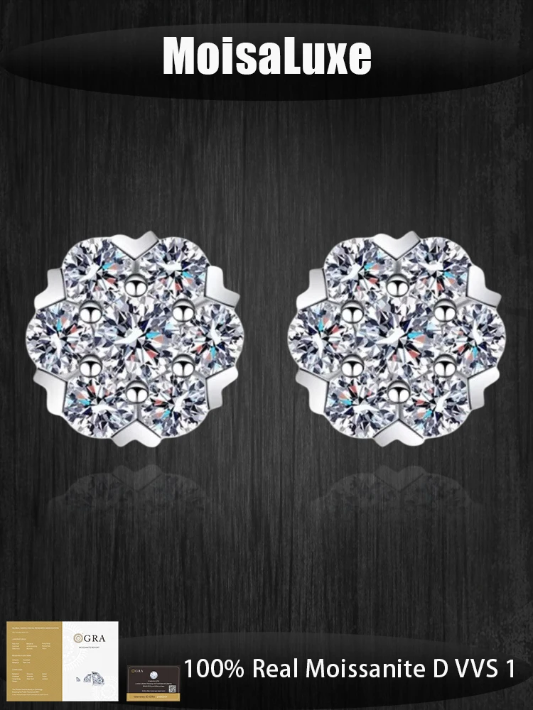 MoisaLuxe Official Store GRA Moissanite 925 sterling silver earrings for Women Hoops Piercing romantic Light luxury gifts
MoisaLuxe Official Store GRA Moissanite 925 sterling silver earrings for Women Hoops Piercing romantic Light luxury gifts