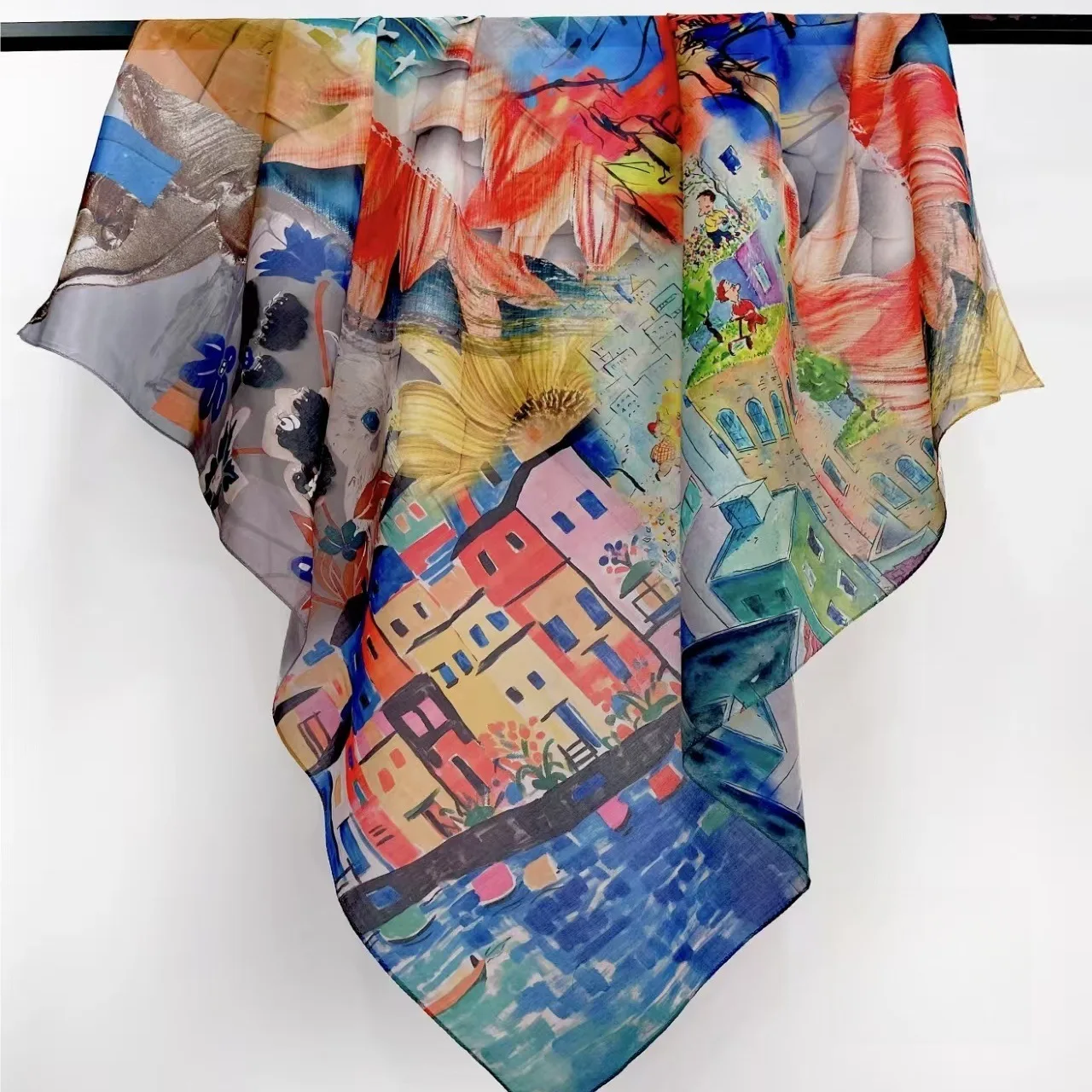 9 Colors Mulberry Silk(70%) Cotton(30%) Square Scarf Women 110cm Floral Oil Print Shawl hijab Bandana Hair Wrap Beach Scarves
9 Colors Mulberry Silk(70%) Cotton(30%) Square Scarf Women 110cm Floral Oil Print Shawl hijab Bandana Hair Wrap Beach Scarves