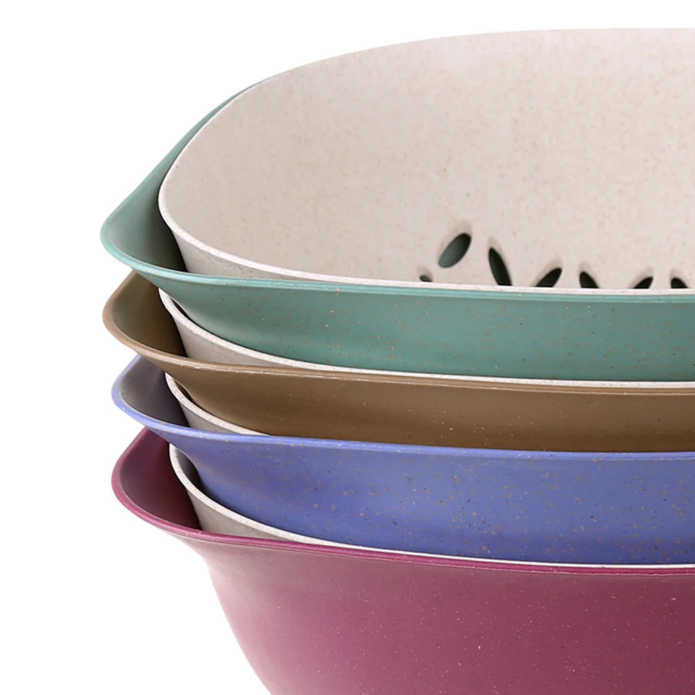 Double Layer Draining Basket Kitchen Strainer Colander Bowl Set Wine Red for Fruit Vegetable Washing Salad Pasta Cleaning
Double Layer Draining Basket Kitchen Strainer Colander Bowl Set Wine Red for Fruit Vegetable Washing Salad Pasta Cleaning